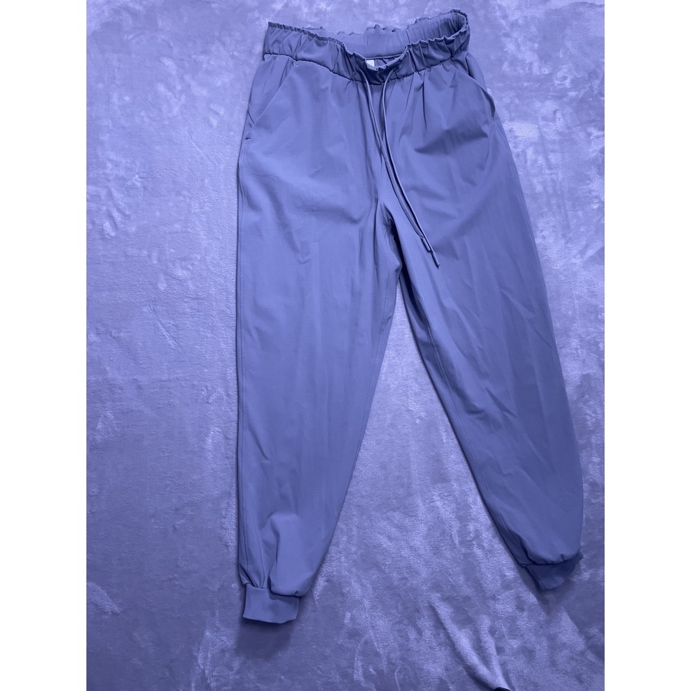 Lululemon Womens 6 Light Blue Joggers Track Pants Drawstring Gym Workout